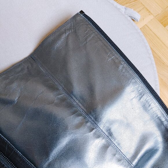 💯% genuine leather Black Knee high heeled boots - Picture 14 of 16